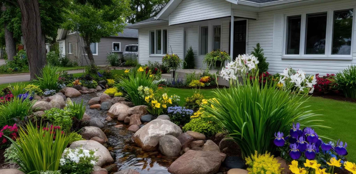 Professional landscape design with water feature in Pittsburg, CA